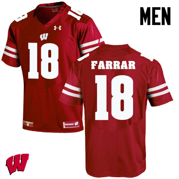 Men Wisconsin Badgers #21 Arrington Farrar College Football Jerseys-Red